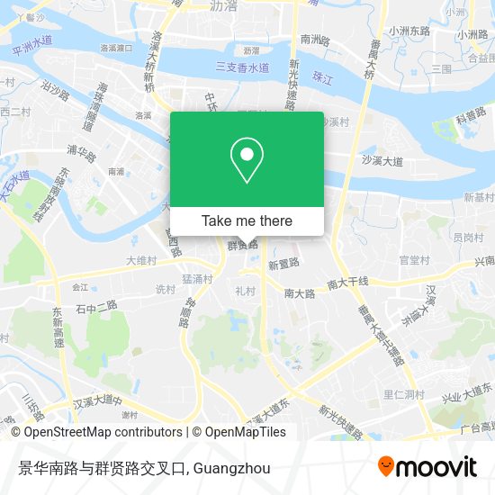 景华南路与群贤路交叉口 map