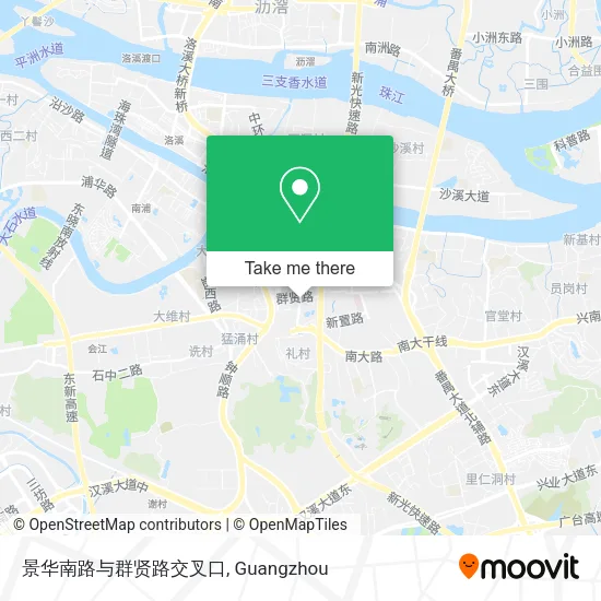 景华南路与群贤路交叉口 map