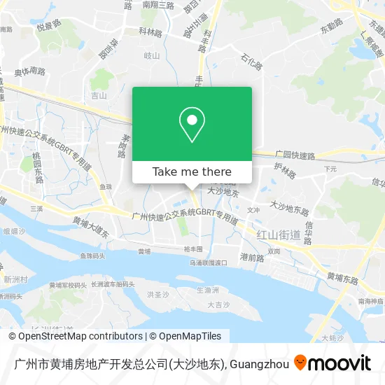 广州市黄埔房地产开发总公司(大沙地东) map