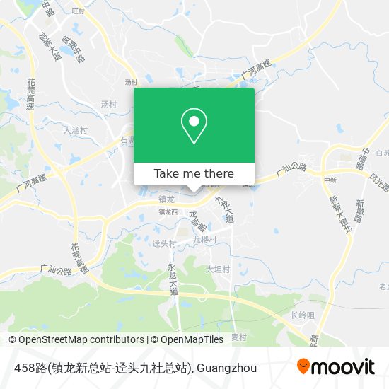 458路(镇龙新总站-迳头九社总站) map
