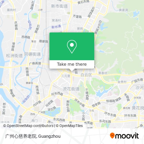 广州心慈养老院 map