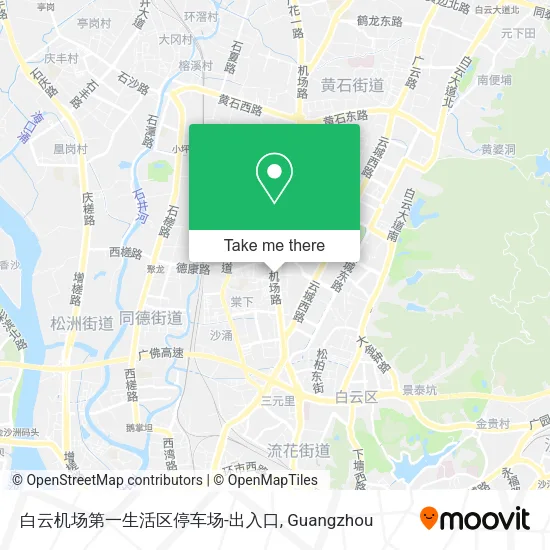白云机场第一生活区停车场-出入口 map