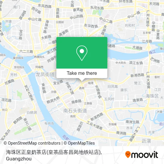 海珠区正皇奶茶店(皇茶品客昌岗地铁站店) map