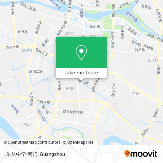 乐从中学-南门 map