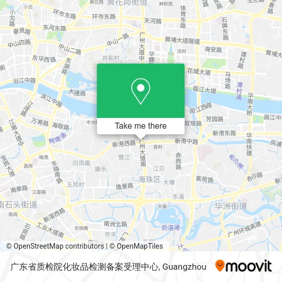 广东省质检院化妆品检测备案受理中心 map
