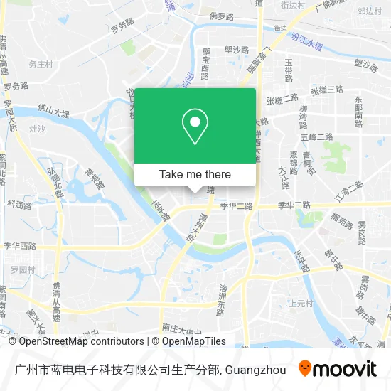 广州市蓝电电子科技有限公司生产分部 map