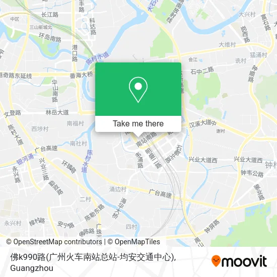 佛k990路(广州火车南站总站-均安交通中心) map