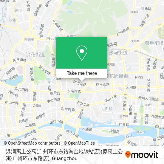 港润寓上公寓(广州环市东路淘金地铁站店)(原寓上公寓·广州环市东路店) map