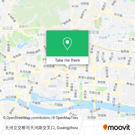 天河立交桥与天河路交叉口 map