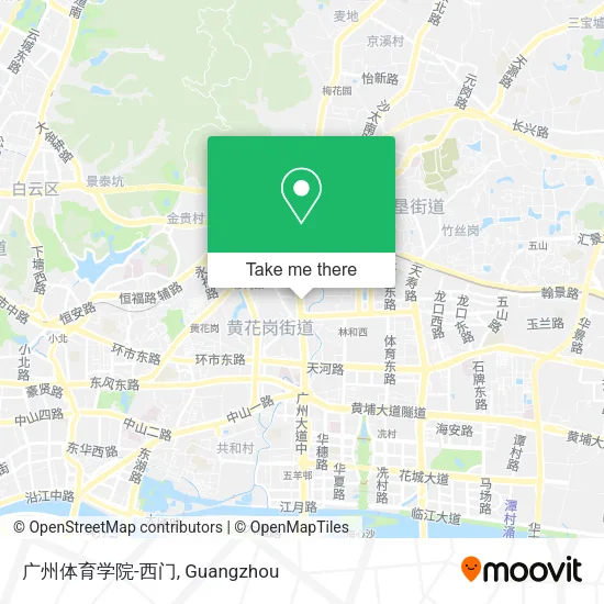 广州体育学院-西门 map