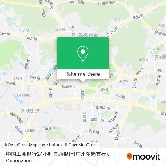 中国工商银行24小时自助银行(广州萝岗支行) map