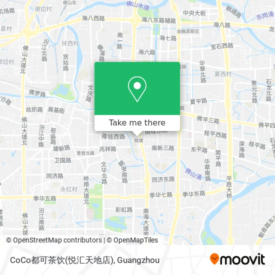 How To Get To Coco都可茶饮 悦汇天地店 In 南海区by Metro Or Bus