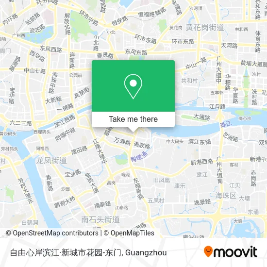 自由心岸滨江·新城市花园-东门 map