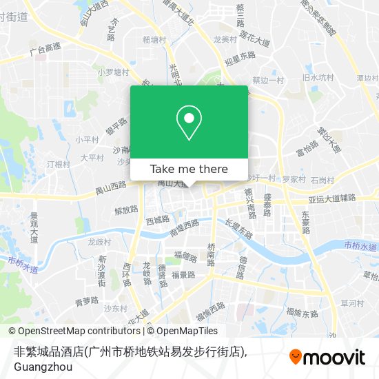 非繁城品酒店(广州市桥地铁站易发步行街店) map