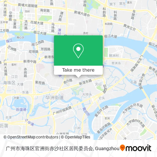 广州市海珠区官洲街赤沙社区居民委员会 map