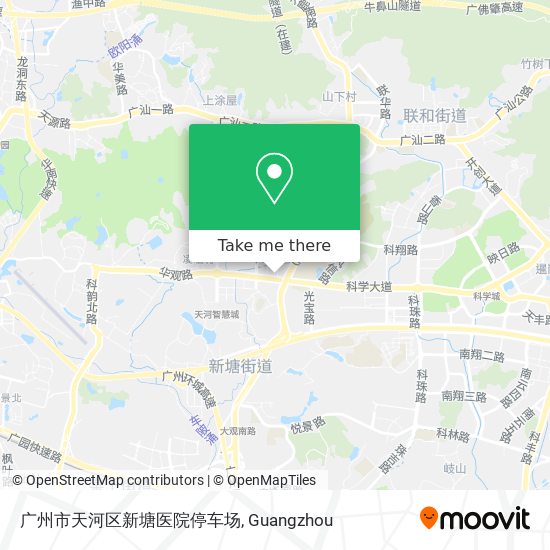 广州市天河区新塘医院停车场 map