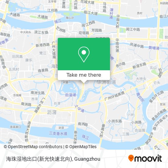 海珠湿地出口(新光快速北向) map