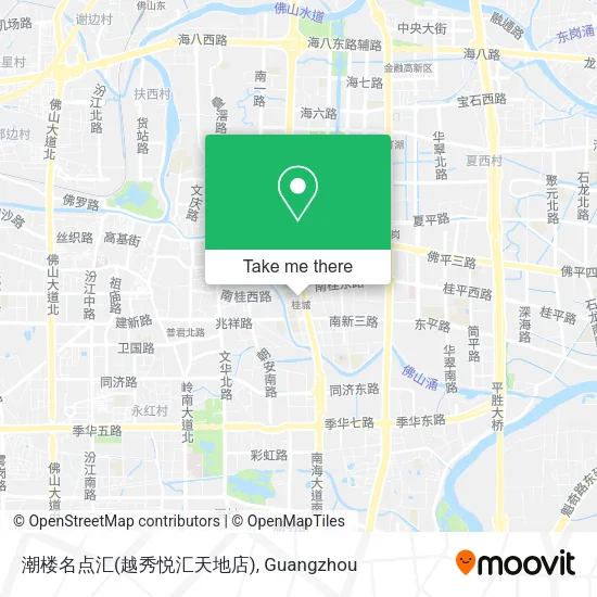 潮楼名点汇(越秀悦汇天地店) map