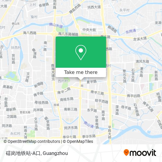 礌岗地铁站-A口 map