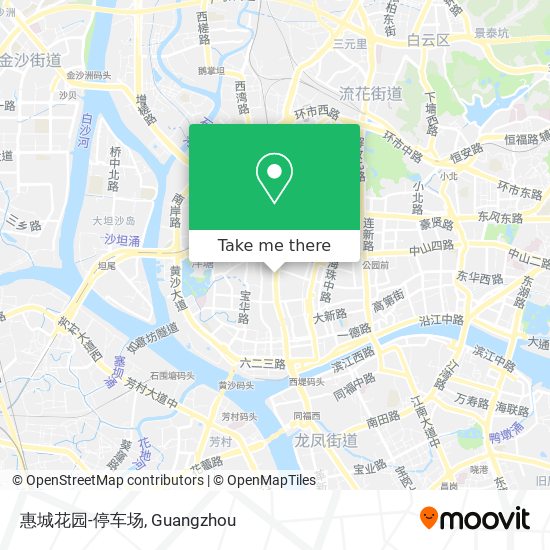 惠城花园-停车场 map