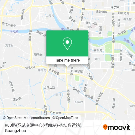 980路(乐从交通中心(枢纽站)-杏坛客运站) map