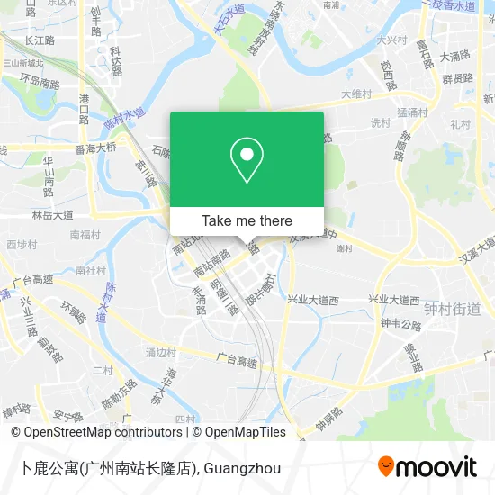 卜鹿公寓(广州南站长隆店) map