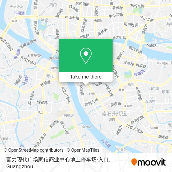 富力现代广场家信商业中心地上停车场-入口 map