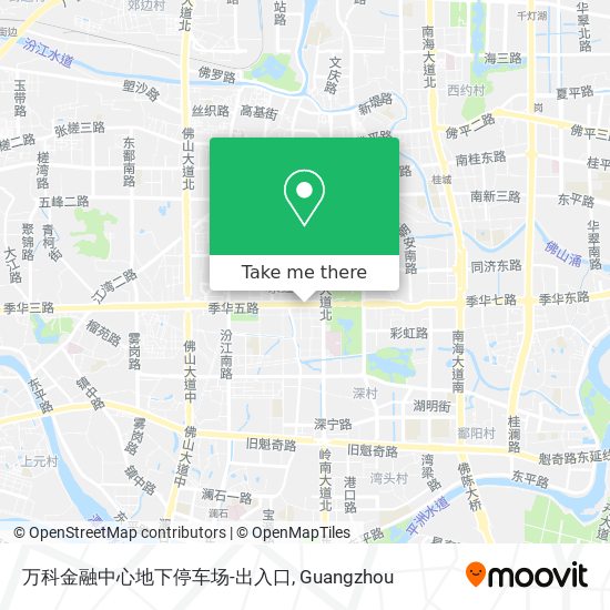 万科金融中心地下停车场-出入口 map