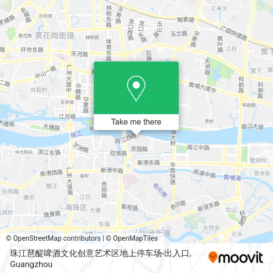 珠江琶醍啤酒文化创意艺术区地上停车场-出入口 map