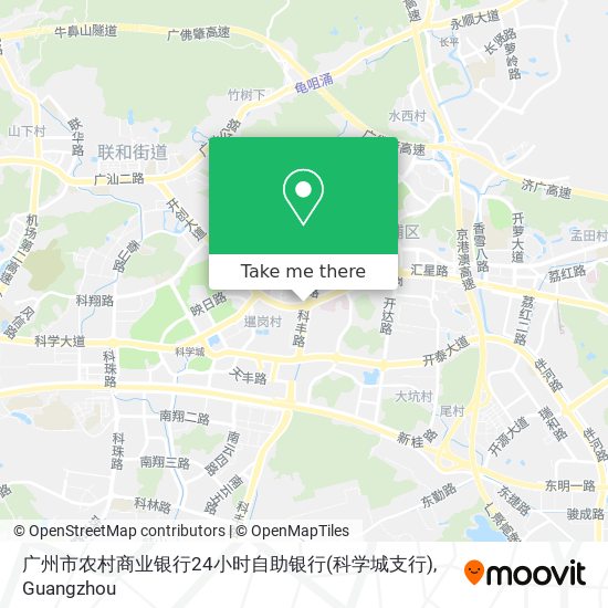 广州市农村商业银行24小时自助银行(科学城支行) map