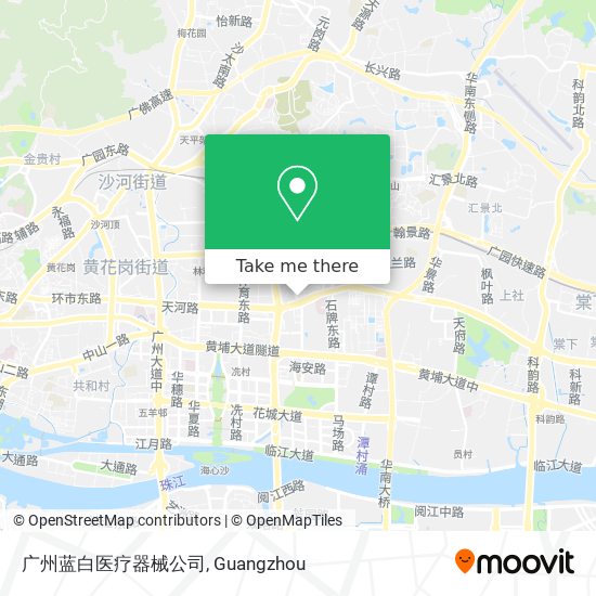 广州蓝白医疗器械公司 map