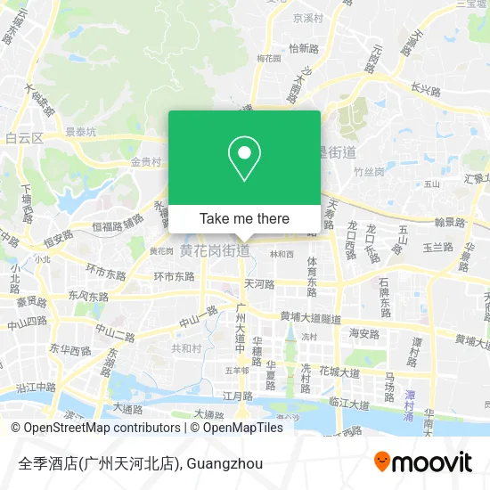 全季酒店(广州天河北店) map