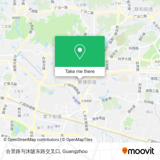 合景路与沐陂东路交叉口 map