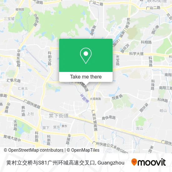 黄村立交桥与S81广州环城高速交叉口 map