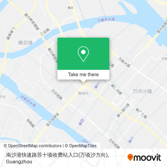 南沙港快速路苏十顷收费站入口(万顷沙方向) map