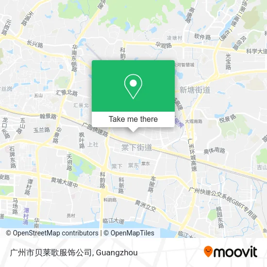 广州市贝莱歌服饰公司 map