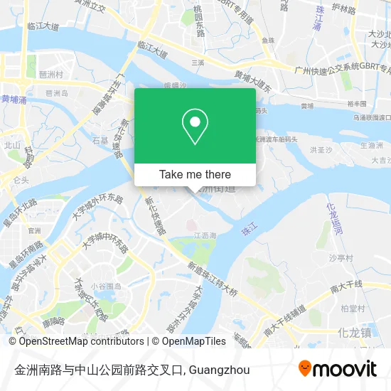 金洲南路与中山公园前路交叉口 map