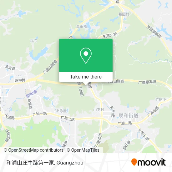 和润山庄牛蹄第一家 map