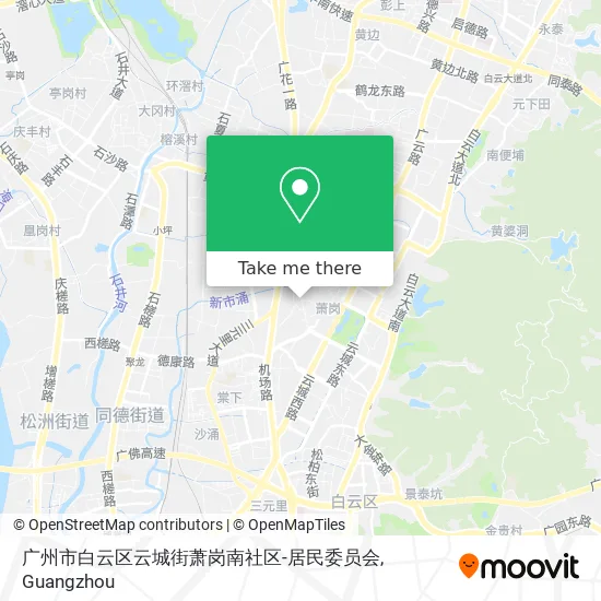 广州市白云区云城街萧岗南社区-居民委员会 map