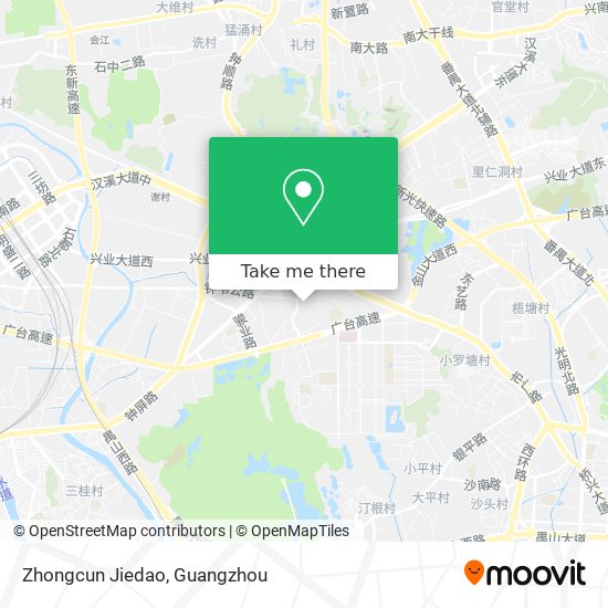 Zhongcun Jiedao map