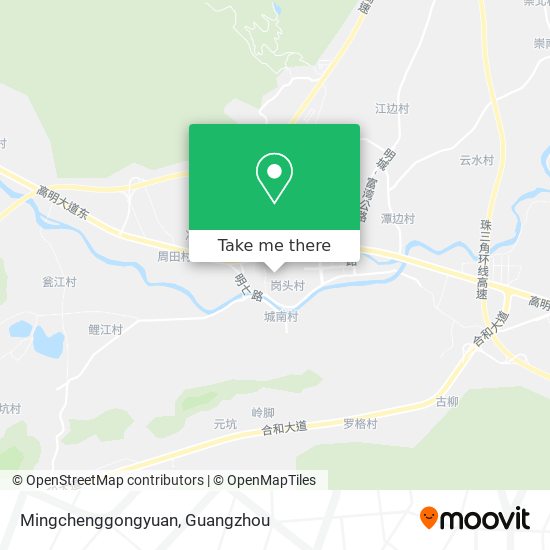 Mingchenggongyuan map