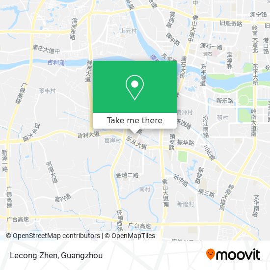 Lecong Zhen map
