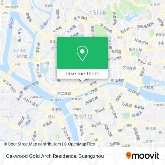 Oakwood Gold Arch Residence map