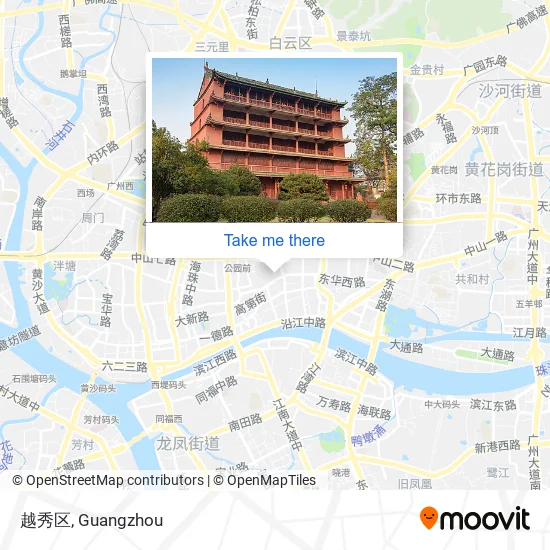 越秀区 map
