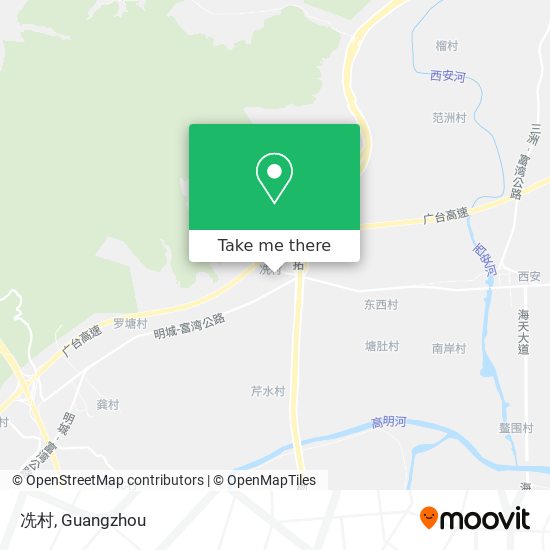 冼村 map