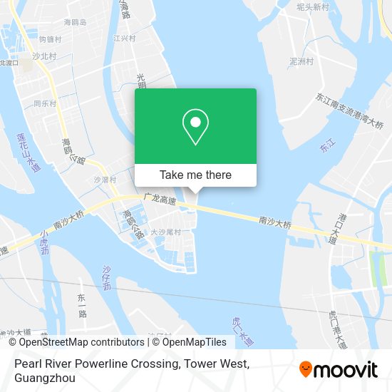 Pearl River Powerline Crossing, Tower West map