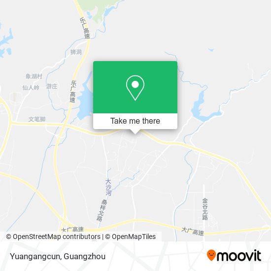 Yuangangcun map