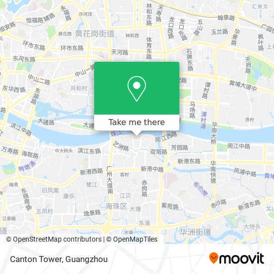 Canton Tower map