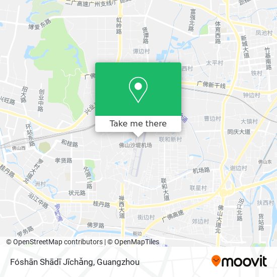 Fóshān Shādī Jīchǎng map