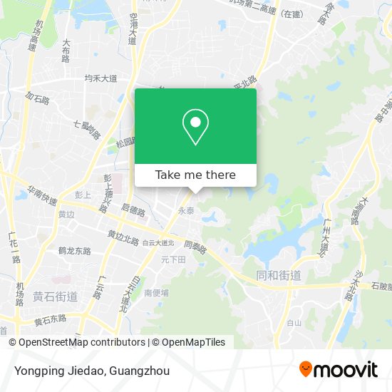 Yongping Jiedao map